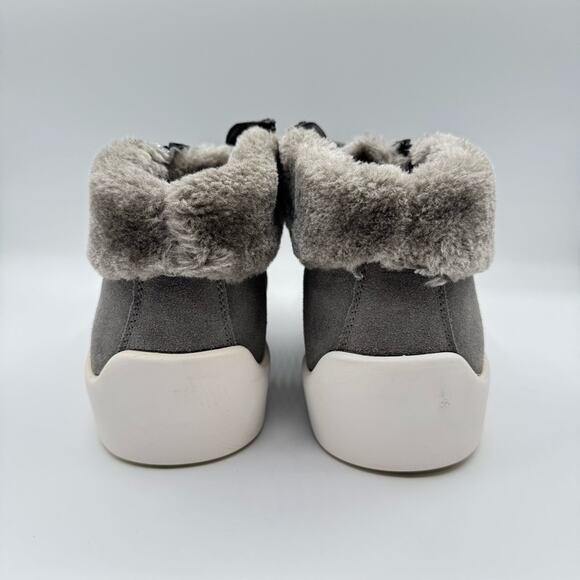 Russel Park Oliver Faux Fur-Trim Suede Grey High Top Sneakers Boots Men’s 10 - Picture 5 of 8